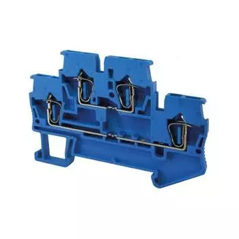 Клеммный безвинтовой двухуровневый зажим TDM (ДЗКБ) 2,5 мм2 31А синий SQ0822-0068