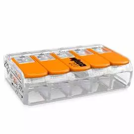 Клеммы квт wago 221-415/996-008, 5х4, 0мм2, блистер 8шт 76088