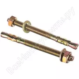 Клиновой желтопассивированный анкер ЗУБР М10x120 мм (40 шт.) 302032-10-120