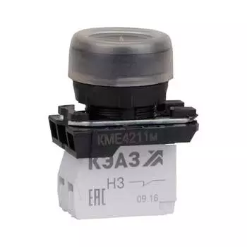 Кнопка КЭАЗ КМЕ 4211м 1но+1нз цилиндр IP65 черн. 248243