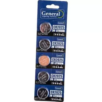 Кнопочная литиевая батарейка General Lighting Systems GBAT-CR2025 800567