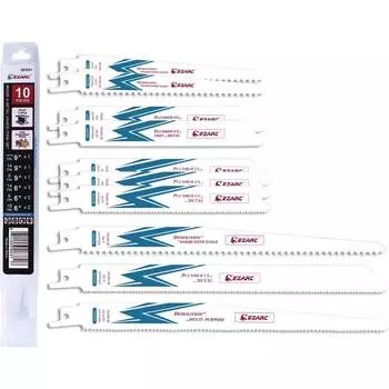 Кобальтовые полотна для сабельной пилы по древесине с гвоздями, металлу и дереву Ezarc 802041