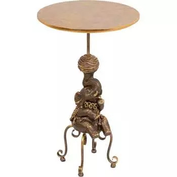 Кофейный круглый журнальный столик BOGACHO