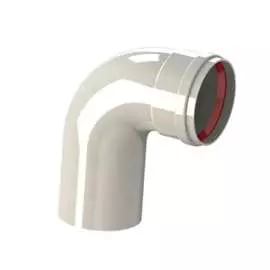 Колено алюминиевое эмалированное (80 мм; 90°) baltgaz 30846