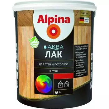 Колеруемый акриловый лак для стен и потолков ALPINA