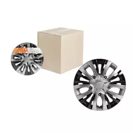 Колесные колпаки Airline 15", серебристо-черные AWCC-15-05
