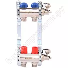 Коллекторная группа 1х3/4, 2 выхода, с регулировочными и термостатическими вентилями uni-fitt 441e4302