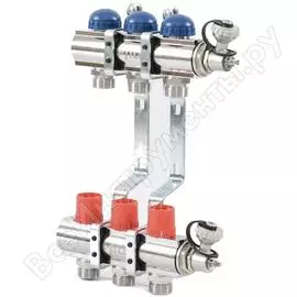 Коллекторная группа 1х3/4, 3 выхода, с регулировочными и термостатическими вентилями uni-fitt 441e4303