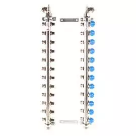 Коллекторная группа uni-fitt н 1"х3/4", 12 выходов, нержавеющая сталь 456w4312