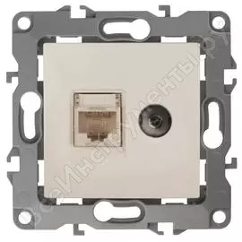 Комбинированная розетка ЭРА 12-3110-02 Б0027442