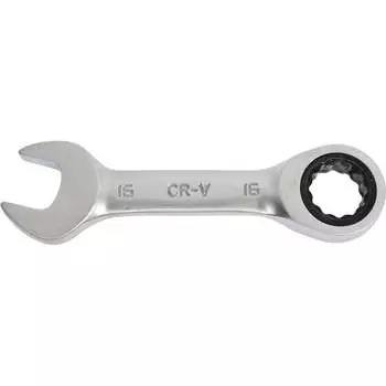 Комбинированный трещоточный короткий гаечный ключ THORVIK CSRW16 53525