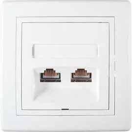 Коммуникационная двойная розетка Aling-conel PRESTIGE 615S.000 114015