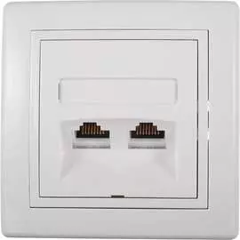 Коммуникационная двойная розетка Aling-conel PRESTIGE 615.00 113032