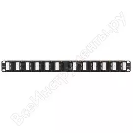 Неэкранированная коммутационная коммутационная панель NIKOMAX NMC-RP24UE2-AN-1U-BK