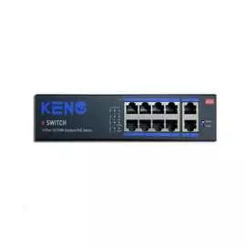 Коммутатор keno 10 портов kn-sw802poe+
