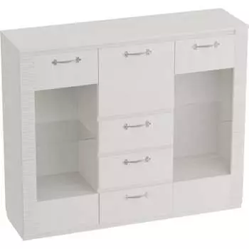 Комод гостиная Мебельград Элана с баром Бодега белая 20294_1