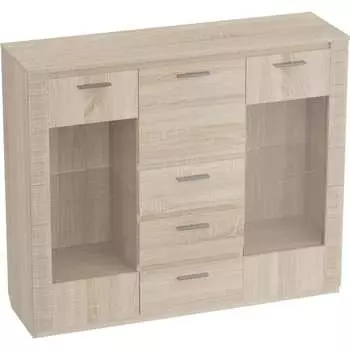 Комод гостиная Мебельград Элана с баром Дуб Сонома 20294_2