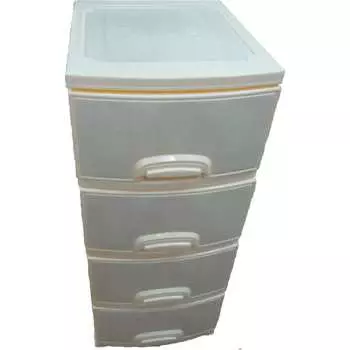 Комод РОССПЛАСТ ДЕКОР 4 ярус Белое дерево В95*Ш38*Г47 527610