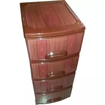 Комод РОССПЛАСТ ДЕКОР 4 ярус Красное дерево В95*Ш38*Г47 526713