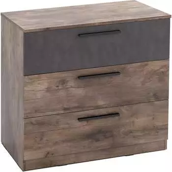 Комод спальня Мебельград Глазго 3 ящ Таксония / Металл Бруклин 55332_1