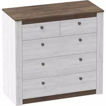 Комод спальня Мебельград Даллас 5 ящ Дуб Винтерберг/Таксония 55443_1