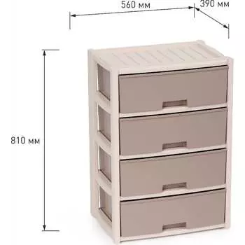Комод ЗПИ "Альтернатива" Колорит 4-х секцион. широкий бежевый М8759