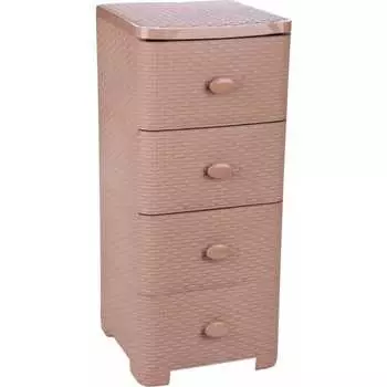 Комод ЗПИ "Альтернатива" Плетенка 4-х секцион. какао М2434