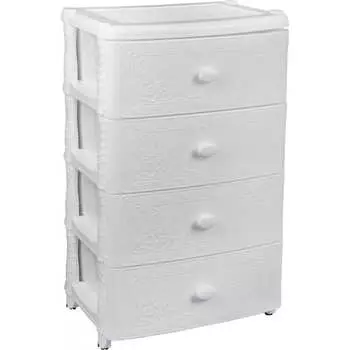 Комод ЗПИ "Альтернатива" Флоран 4-х секцион. широкий белый М6786