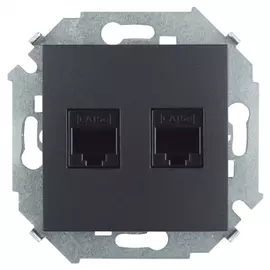 Компьютерная двойная розетка Simon 1591552-038