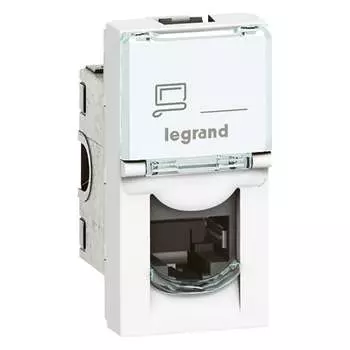 Компьютерная одинарная розетка Legrand Mosaic 076561 132619