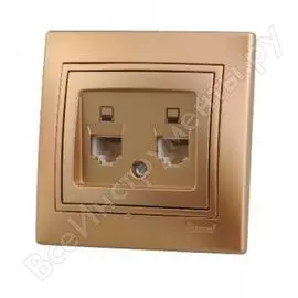 Двойная компьютерная розетка Lezard MIRA 701-1313-141