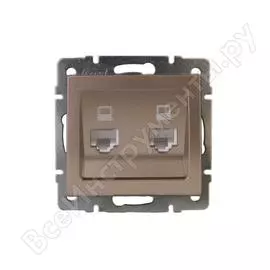 Двойная компьютерная розетка Lezard RAIN 703-3188-141