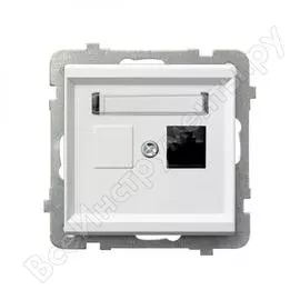 Компьютерная розетка Ospel Sonata GPK-1R/K/m/00