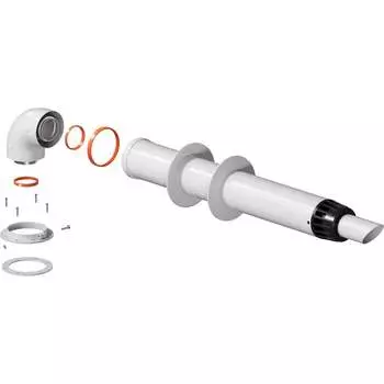 Комплект дымохода KRATS АНТИЛЕД 60/100 - 1000мм (Bosch, Buderus, Navien S/C/E, Baxi Nova/Classic, Federica Bugatti, Baltur, KTL-02F-075