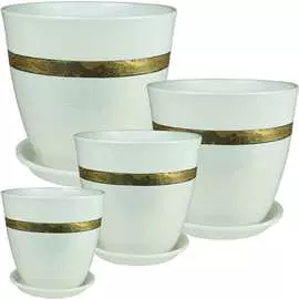 Комплект горшков для цветов Сады Аурики РС156 Роспись бутон 064289