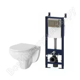 Комплект инсталляция am.pm с клавишей хром, с унитазом sense, с сиденьем микролифт is374a1738