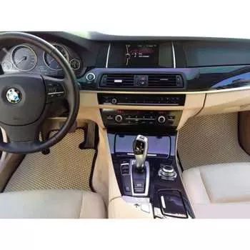 Комплект ковриков в салон bmw 3 v (е90) седан 2005 — 2013, черный ромб с черным кантом DuffCar