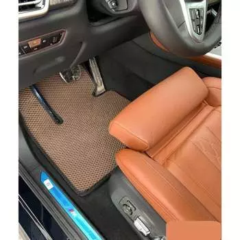 Комплект ковриков в салон bmw x5 iv (g05) 2018 -, черный ромб с черным кантом DuffCar