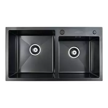 Комплект кухонная мойка WISENT WG37843B-S/341-11-24/W405B/W302644B