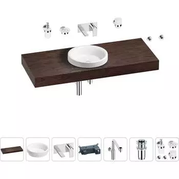 Комплект мебели для ванной комнаты с раковиной Wellsee
