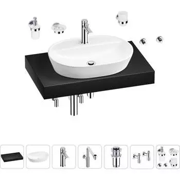 Комплект мебели для ванной комнаты с раковиной Wellsee