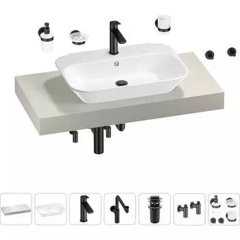 Комплект мебели для ванной комнаты с раковиной Wellsee