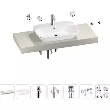 Комплект мебели для ванной комнаты с раковиной Wellsee