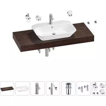Комплект мебели для ванной комнаты с раковиной Wellsee