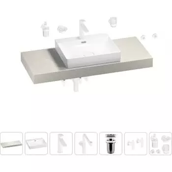 Комплект мебели для ванной комнаты с раковиной Wellsee