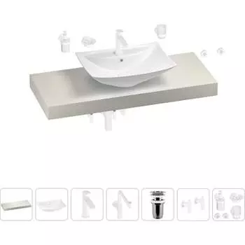 Комплект мебели для ванной комнаты с раковиной Wellsee