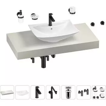 Комплект мебели для ванной комнаты с раковиной Wellsee