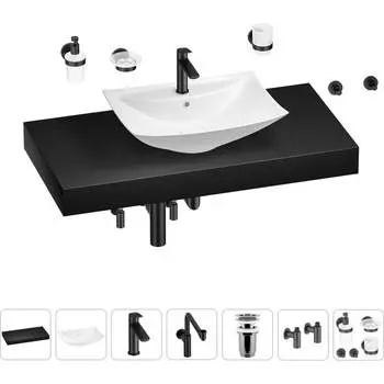 Комплект мебели для ванной комнаты с раковиной Wellsee