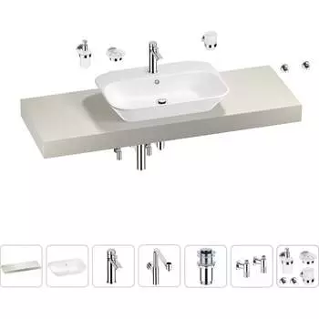 Комплект мебели для ванной комнаты с раковиной Wellsee