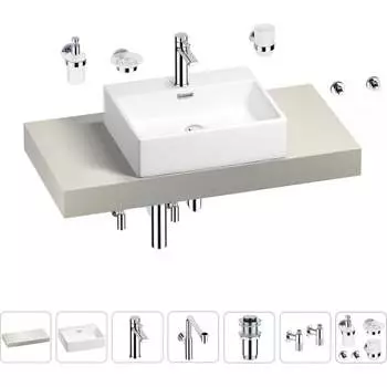Комплект мебели для ванной комнаты с раковиной Wellsee